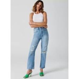 Denim Forum The Joni High Rise Loose Super high-waisted loose jeans 23